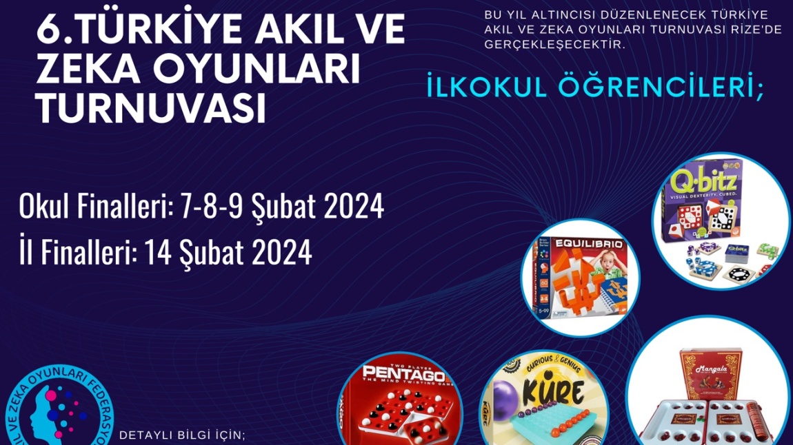 6.Türkiye Akıl ve Zeka Oyunları Turnuvası Okul Finalleri Gerçekleştirildi.